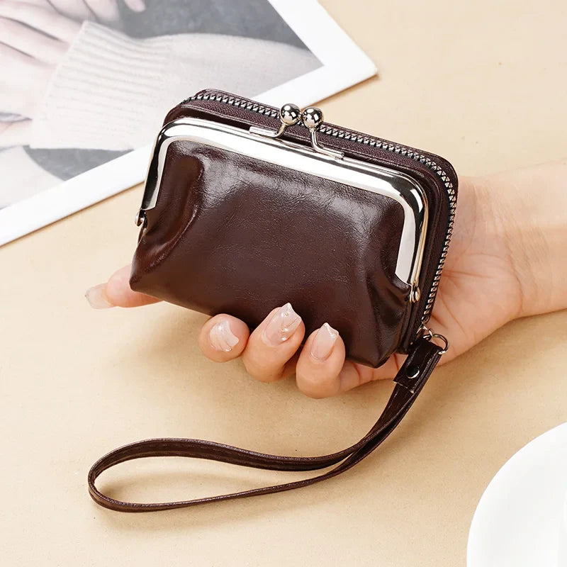 Lonny 4-Inch Zip-Up Card Holder – Women’s Buckle Coin Purse Clutch, Cross-Border Supply
