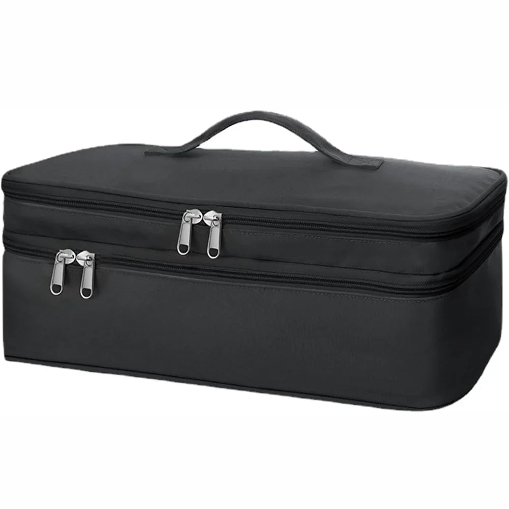 Portable Double-Layer Hair Dryer Travel Case – Storage Bag for Dyson, Shark FlexStyle & Attachments Organizer Carrying Case