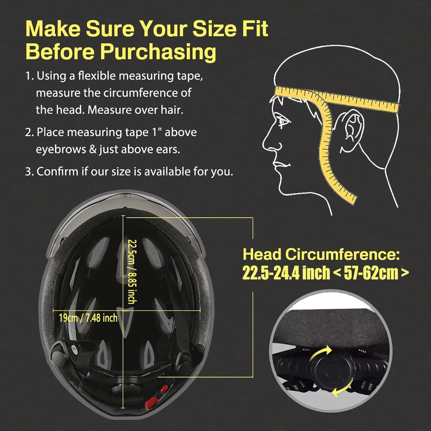 PJT 4-in-1 Lightweight Cycling Helmet - 18 Breathable Holes, Detachable Sun Visor & Goggles for Adults, Road & MTB Bike Helmet