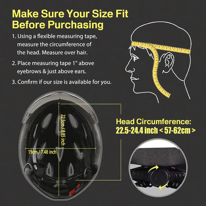 PJT 4-in-1 Lightweight Cycling Helmet - 18 Breathable Holes, Detachable Sun Visor & Goggles for Adults, Road & MTB Bike Helmet