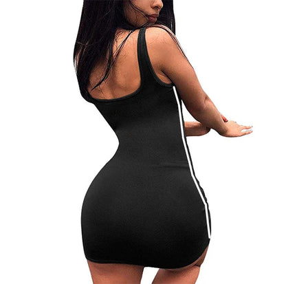 Summer Women’s Casual Sheath Dress – Spaghetti Strap Sleeveless Slim Fit Vestidos QT030