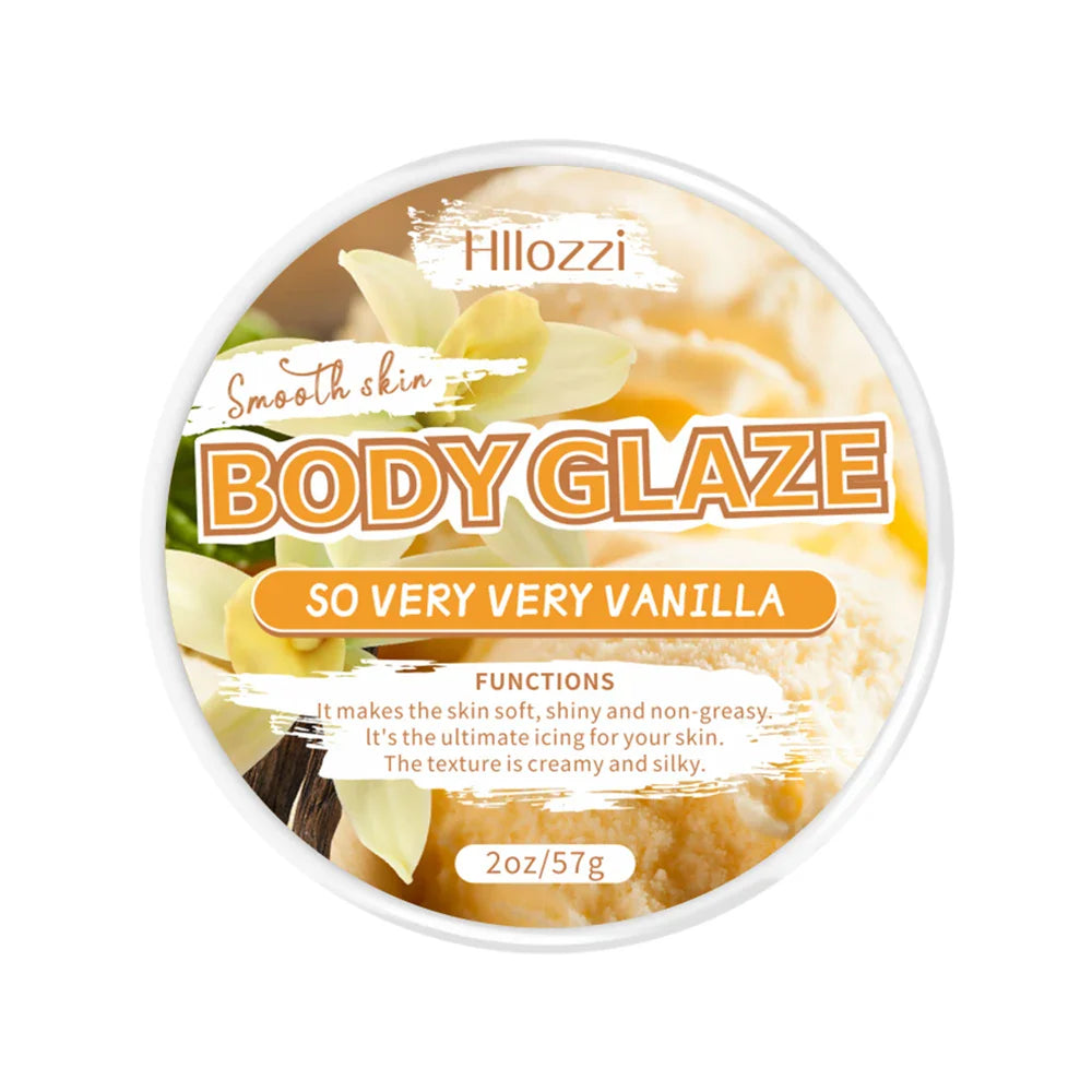 Vanilla Body Glaze Moisturizing Body Butter – Non-Greasy Nourishing Skin Care Oil, Hydrating & Refreshing Body Lotion 2oz/8oz