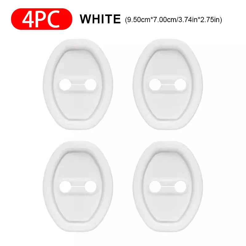 SEAMETAL 4PCS Silicone Car Door Lock Covers – Anti-Collision, Shock-Absorbing, Elastic Mute Cushions