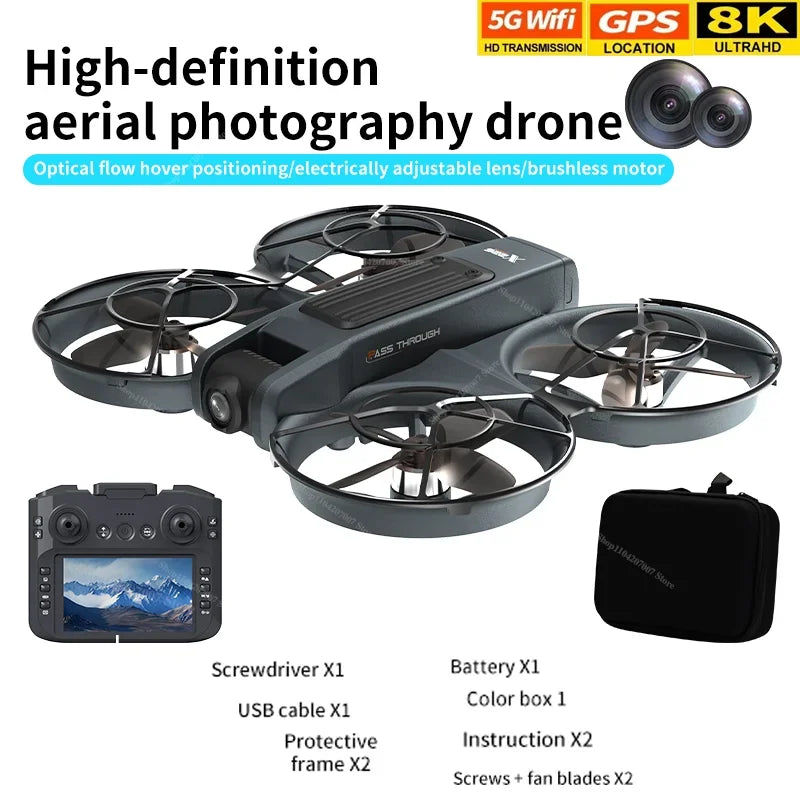 X266 Mini RC Drone – 8K HD Dual Camera, 6-Axis Headless Quadcopter with 360° Flip, Remote Control Helicopter Toy for Boys
