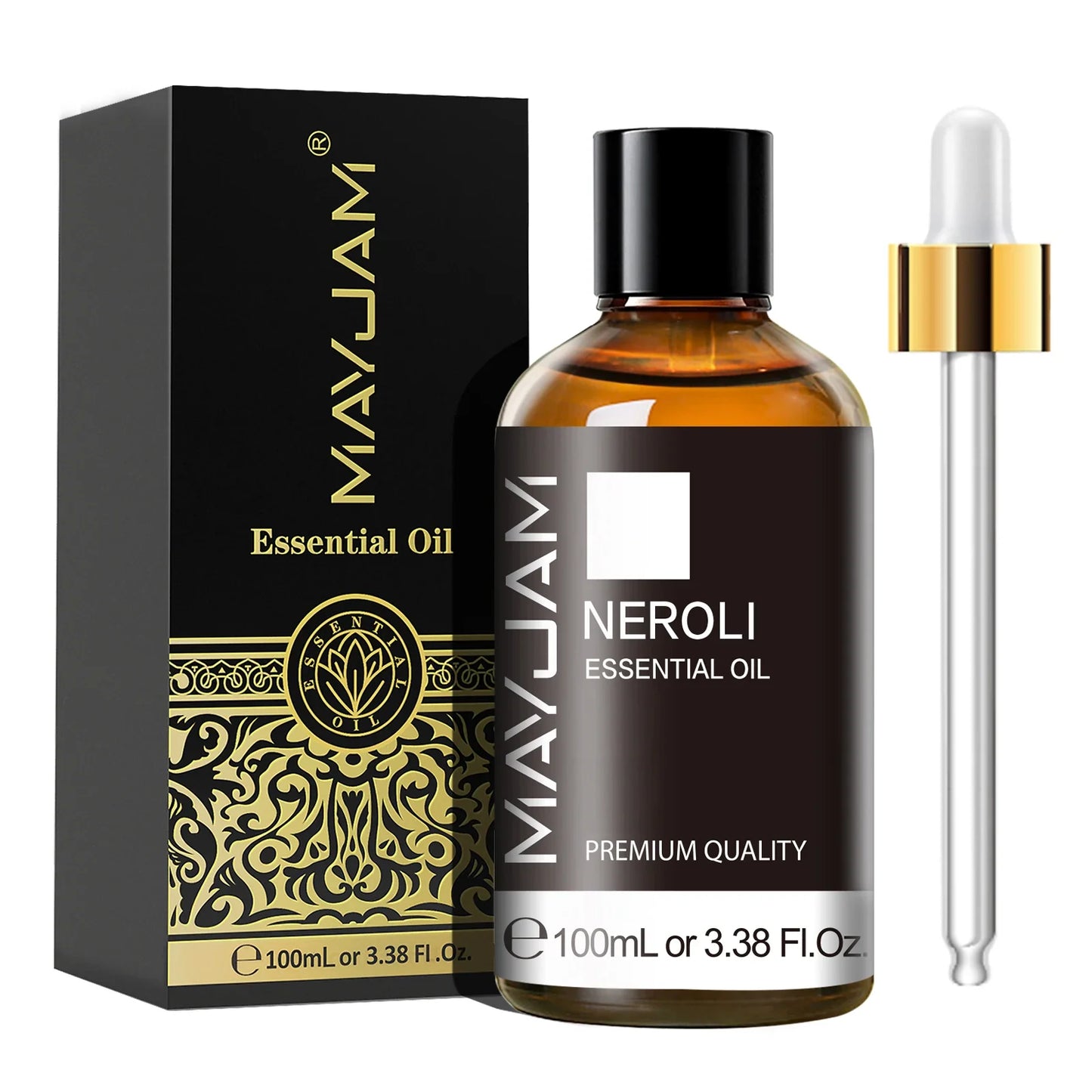 MAYJAM 100ml Essential Oil with Dropper - Sandalwood, Lavender, Eucalyptus & Vanilla for Humidifiers & Candles