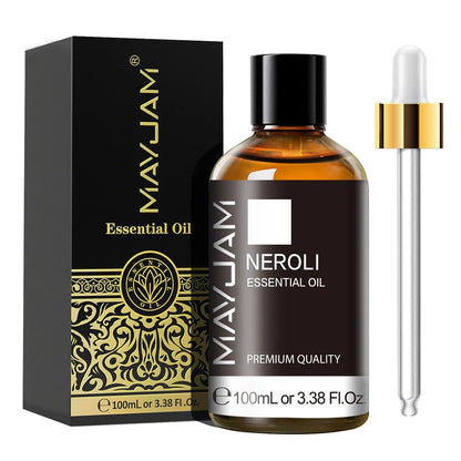 MAYJAM 100ml Essential Oil with Dropper - Sandalwood, Lavender, Eucalyptus & Vanilla for Humidifiers & Candles