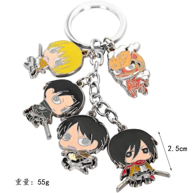 Attack on Titan Eren Jaeger Wings of Freedom Keychain – Alloy Anime Model Pendant Creative Bag & Key Ring Accessories Gift