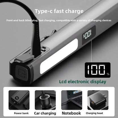 New Long Battery Life LED Pen Flashlight – USB Rechargeable Multi-Function Maintenance Work Light for Outdoor, Camping & Emergency Use