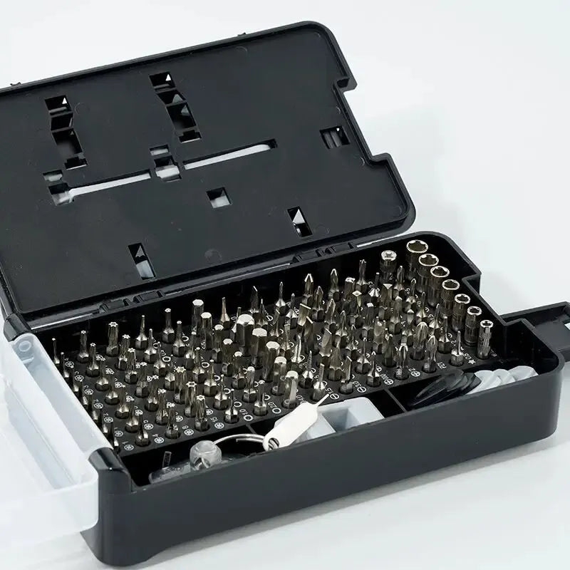 116-in-1 Precision Screwdriver Set: Magnetic Screwdriver Bit for iPhone, PC, Watch, Glasses - Professional Repair Tool Kit in Black