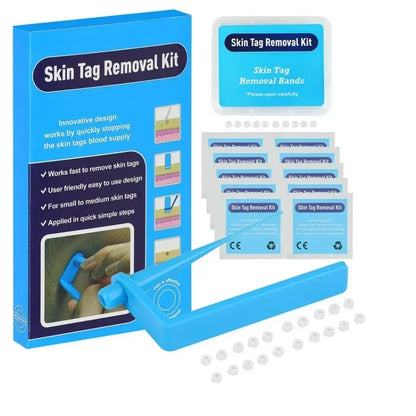 Skin Care Rubber Bands & Skin Tag Remover Kit — Mole & Wart Removal Tool for Face Care, Green Beauty & Health