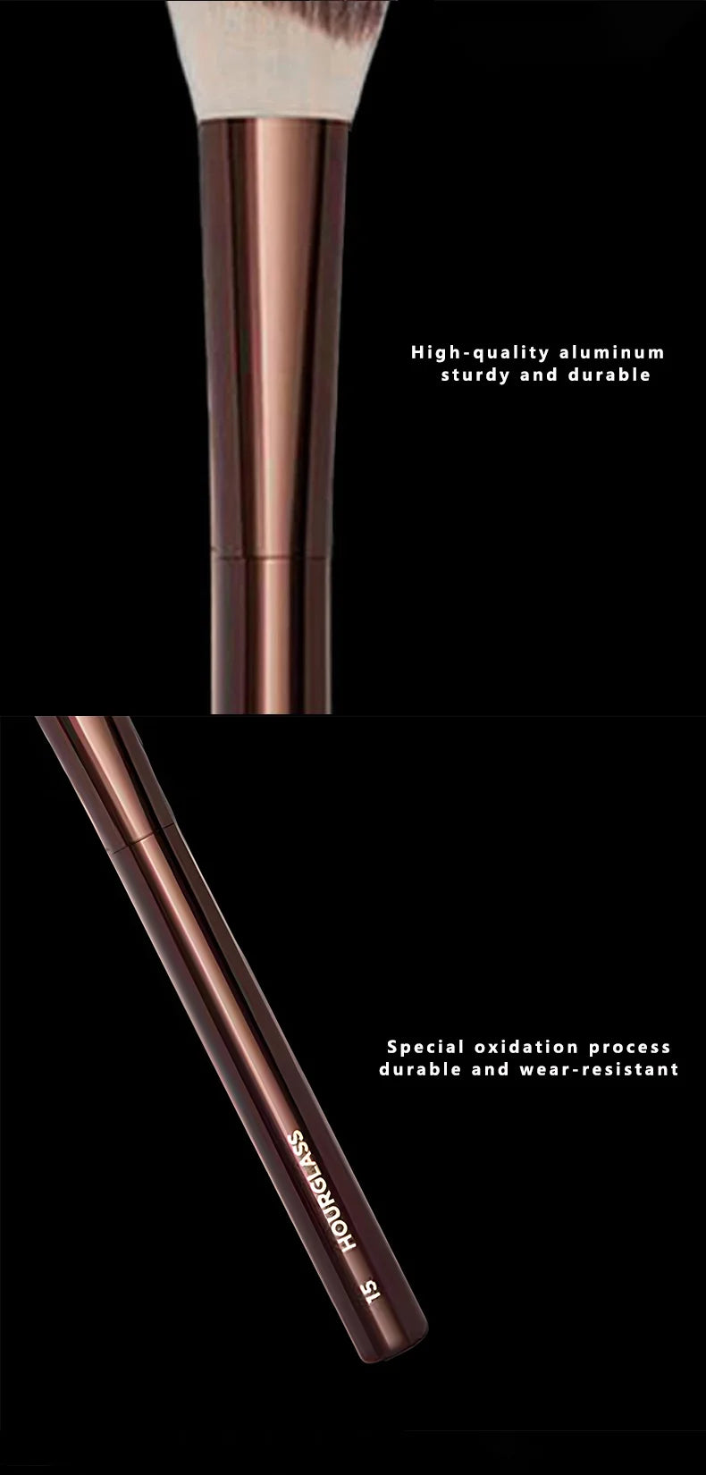 HOURGLASS No. 15 Liquid Blush & Angled Contour Brush – Professional Loose Powder Beauty Tool