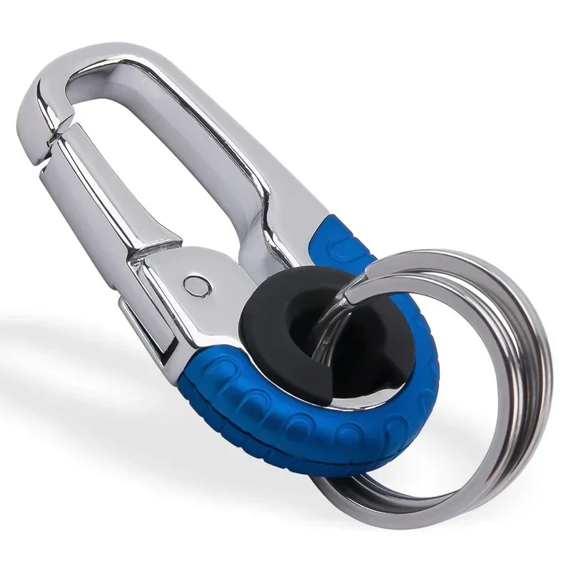 Men’s Stainless Steel Keychain Buckle – Carabiner Hook Key Ring for Outdoor & Car Accessories
