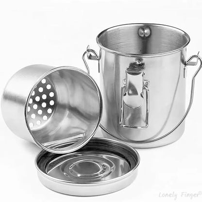 Stainless Steel Airtight Paint Brush Washer & Cleaner with Strainer Lid – Portable Brush Cleaning Container