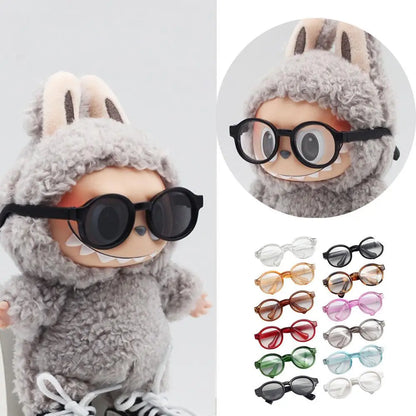 6.5cm & 9cm Transparent Plastic Glasses – Sunglasses for 1/8, 1/6, 1/3, 1/4 BJD Dolls, Labubu, MSD, SD, EXO Plush