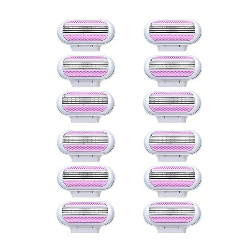 Women’s Safety Razor Blades Set – 3-Layer Replacement Shaver Heads for Smooth Bikini & Body Hair Removal