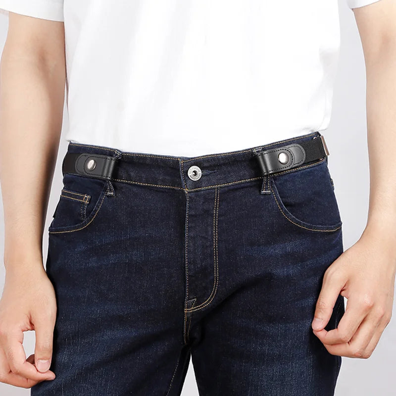 No Buckle Stretch Elastic Waist Belt: Buckle-Free Belt for Women & Girls Jeans Pants Dress - No Bulge, No Hassle Belts