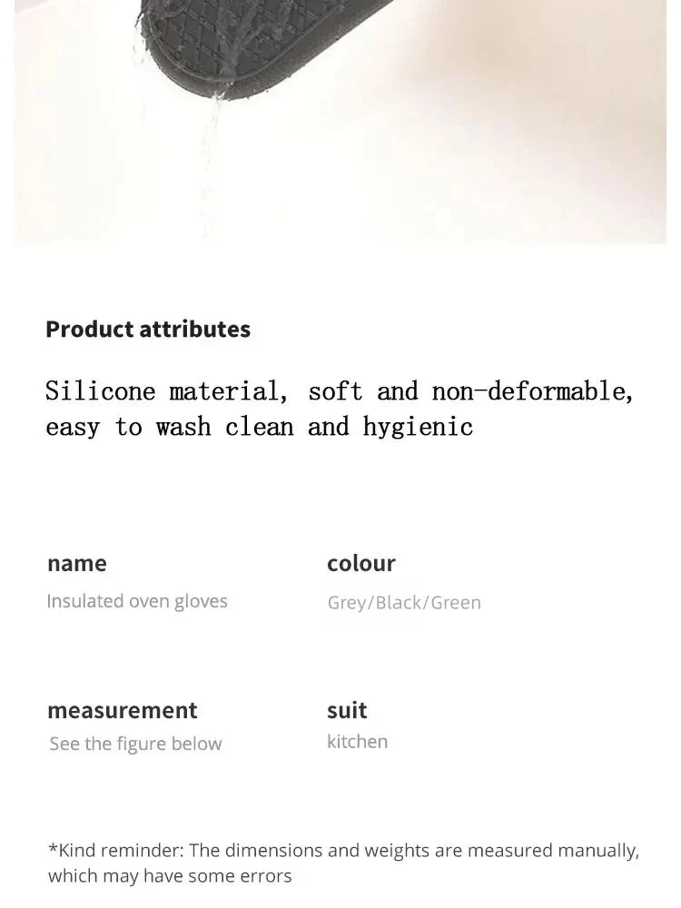 Silicone Insulated Kitchen Glove – Anti-Slip, Thickened, Heat-Resistant & Anti-Scalding