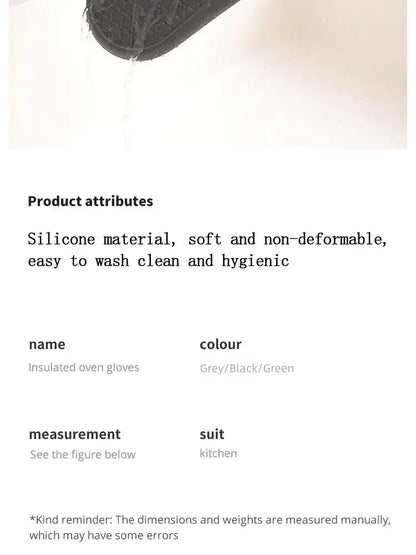 Silicone Insulated Kitchen Glove – Anti-Slip, Thickened, Heat-Resistant & Anti-Scalding