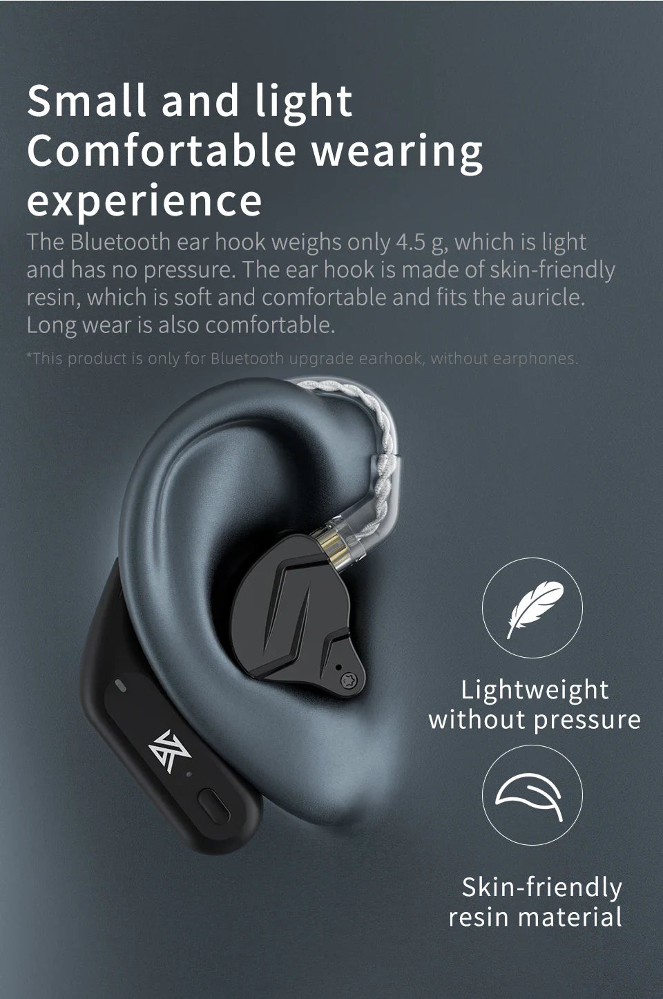 KZ AZ09 HD Bluetooth Earphones – Wireless HIFI Ear Hook Headset with Charging Case, Compatible with KZ EDXPRO ZSNPRO ZS10PRO