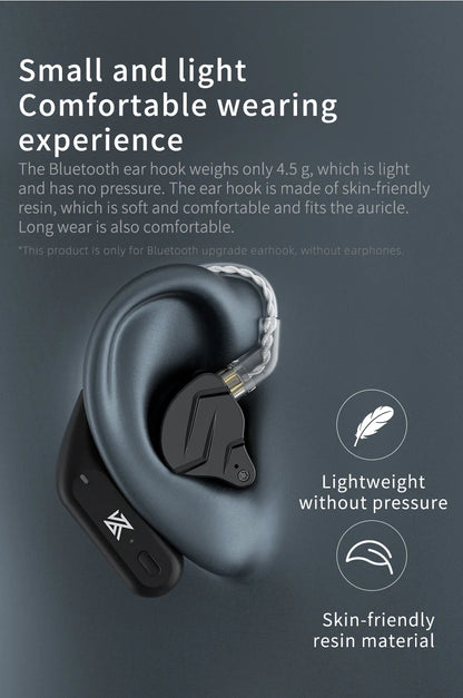 KZ AZ09 HD Bluetooth Earphones – Wireless HIFI Ear Hook Headset with Charging Case, Compatible with KZ EDXPRO ZSNPRO ZS10PRO