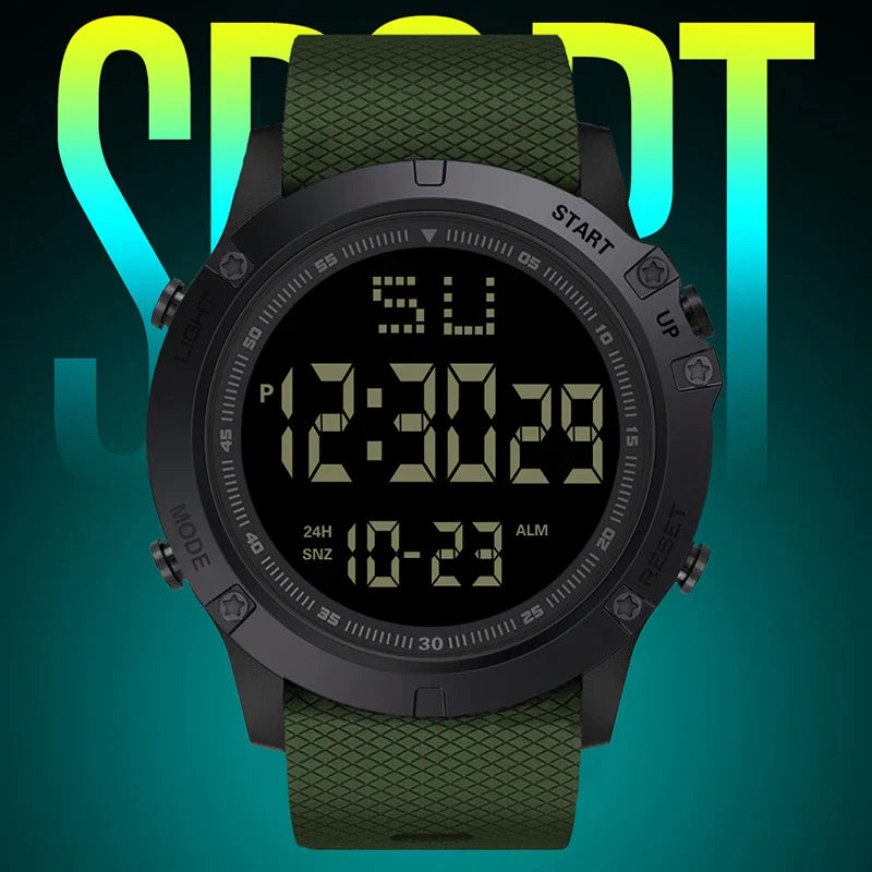 Men's Sport Watch – Multifunction Military Digital Watch, Waterproof, Luminous LED, Big Dial for Kids, Students, and Outdoors