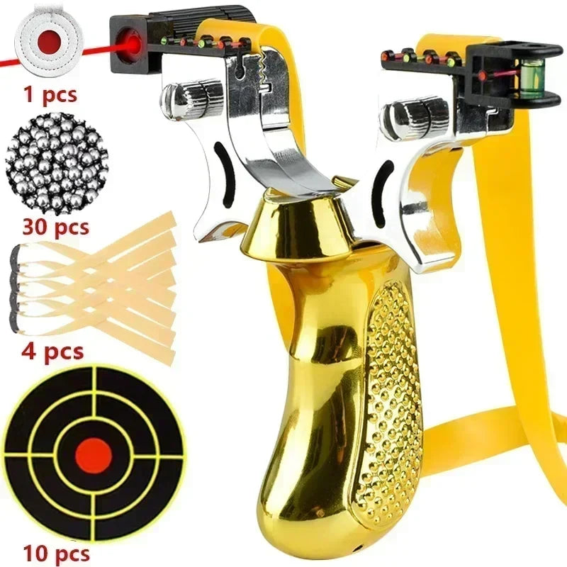 Laser Pointing Slingshot – 10 Style High Precision Aiming Catapult for Outdoor Hunting & Target Shooting Accessories