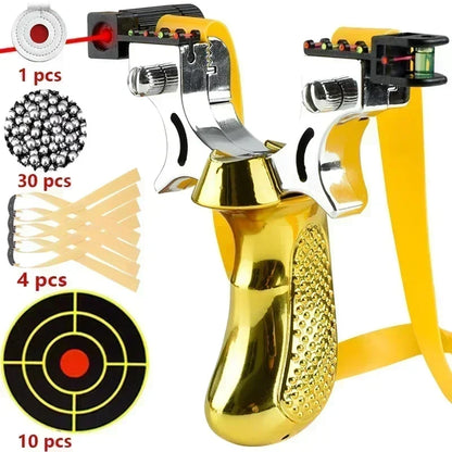 Laser Pointing Slingshot – 10 Style High Precision Aiming Catapult for Outdoor Hunting & Target Shooting Accessories
