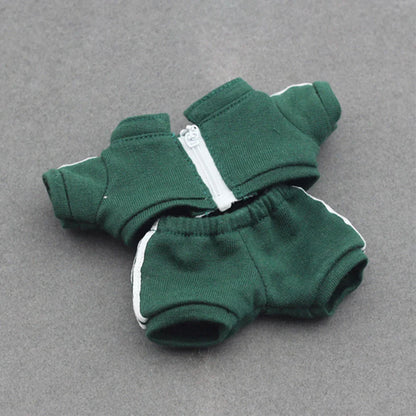 Ropa Labubu Clothes Set for 15/17cm V1/V2 Plush Dolls – Hooded Sweatshirt & Pants | Doll Outfit Accessories & Kid Toy Gift