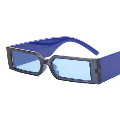 Luxury Rectangle Vintage Sunglasses for Men – Hip Hop Designer Black Small Frame UV400 Shades