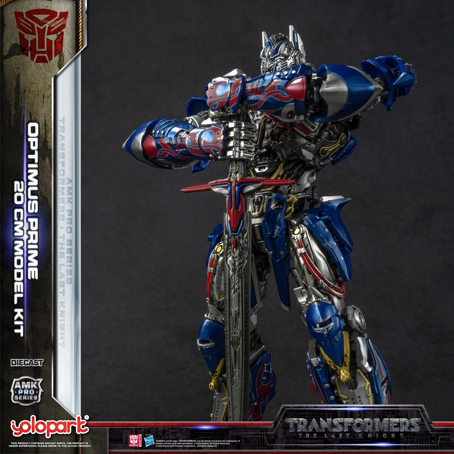 YOLOPARK Transformers Model – The Last Knight AMK PRO 20cm Optimus Prime Action Figure Toy for Boys & Men