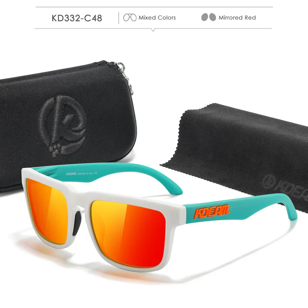 KDEAM Polarized Sunglasses for Men & Women – UV Protection for Fishing, Driving & Hiking with Zipper Case
