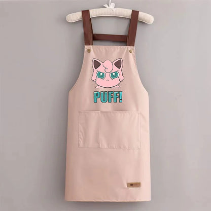 Pokémon Pikachu Waterproof & Oil-Resistant Apron — Durable Kitchen Cooking Workwear for Adults