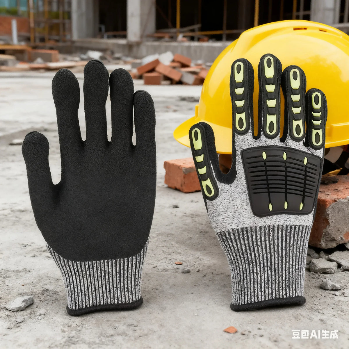 Cut-Resistant Work Gloves - Level 5 Protection with Nitrile Grip, Anti-Slip & Wear Resistance