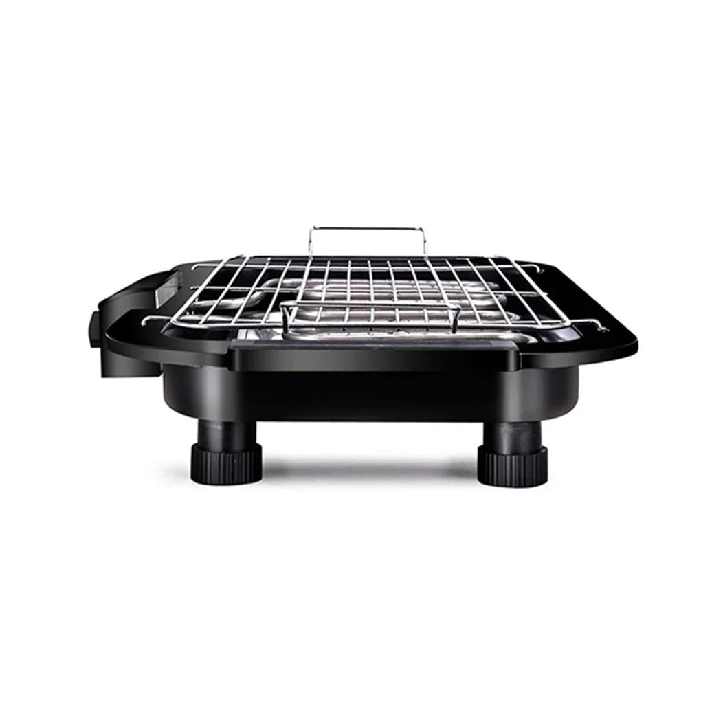 Electric Indoor Smokeless BBQ Pan — Versatile & Durable Grill for Cooking, Black, US Plug