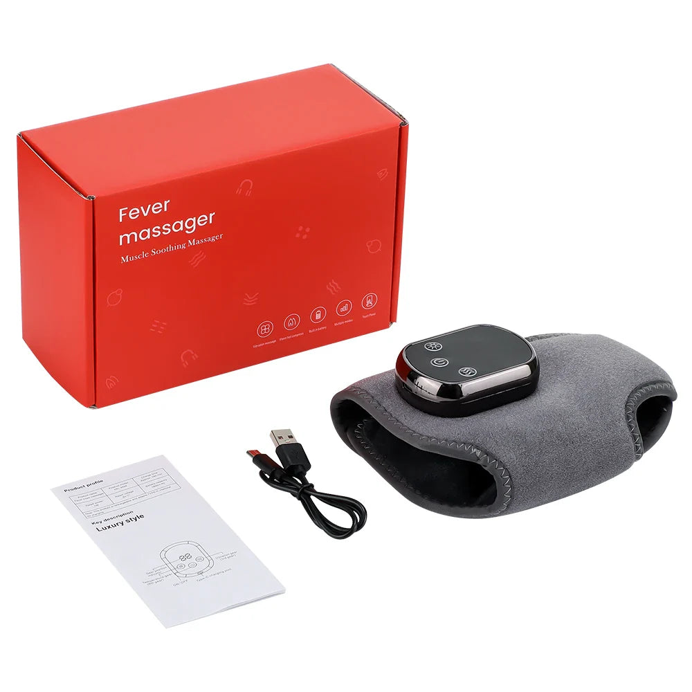 Electric Foot & Ankle Massager with Heat – Cordless Vibration Heating Pad Wrap for Sports Recovery and Support