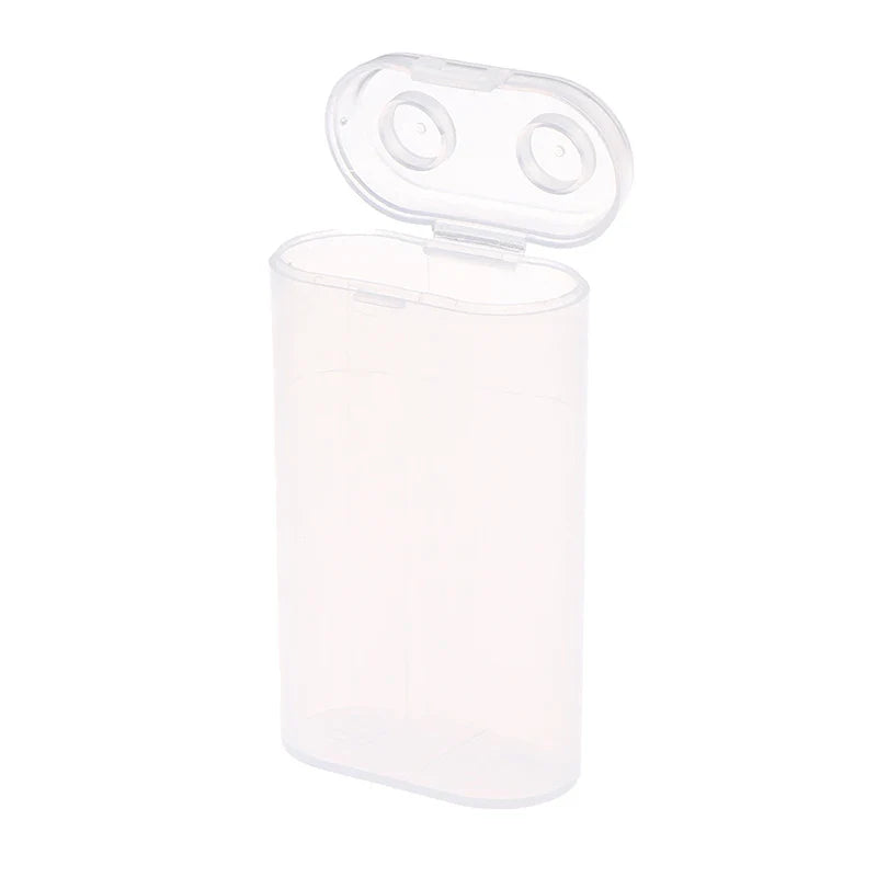 1PC 18650 Battery Portable Waterproof Clear Holder - Transparent Plastic Safety Case for 2 Sections 18650 - Storage Box