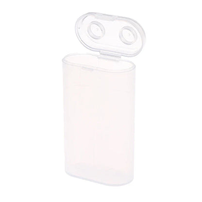 1PC 18650 Battery Portable Waterproof Clear Holder - Transparent Plastic Safety Case for 2 Sections 18650 - Storage Box
