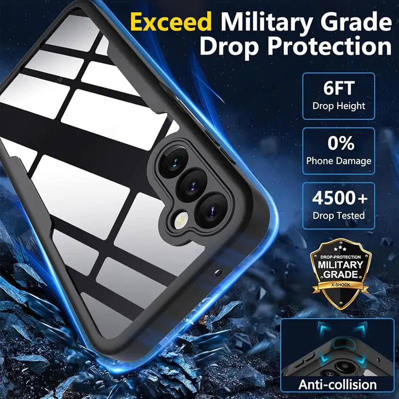 360° Full Body Screen Protector Case for Samsung Galaxy A Series - Transparent Shockproof Protective Cover
