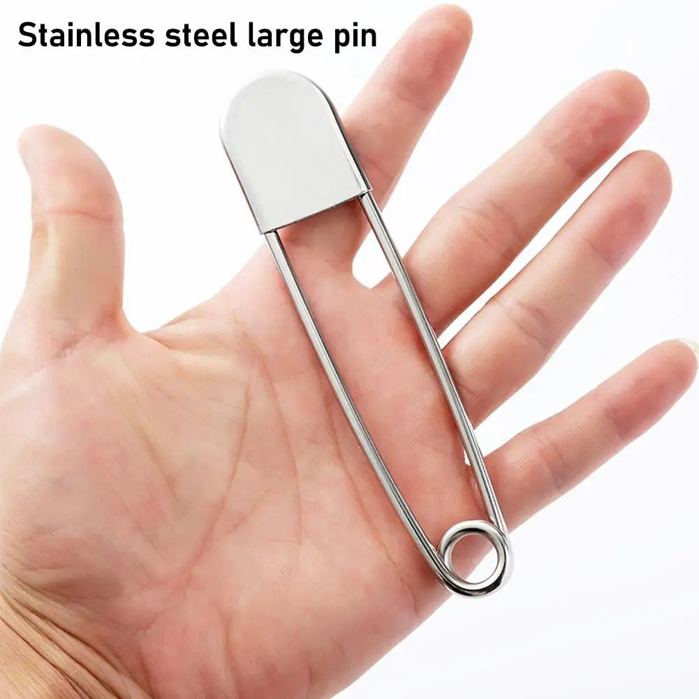 Large Stainless Steel Safety Pin – 12.8cm DIY Sewing Tool, Accessory Needle for Fixing Files (1pc)