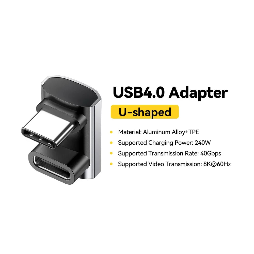 Essager USB4.0 OTG Adapter - 40Gbps 240W Fast Charging USB-C Converter with 8K 60Hz Support