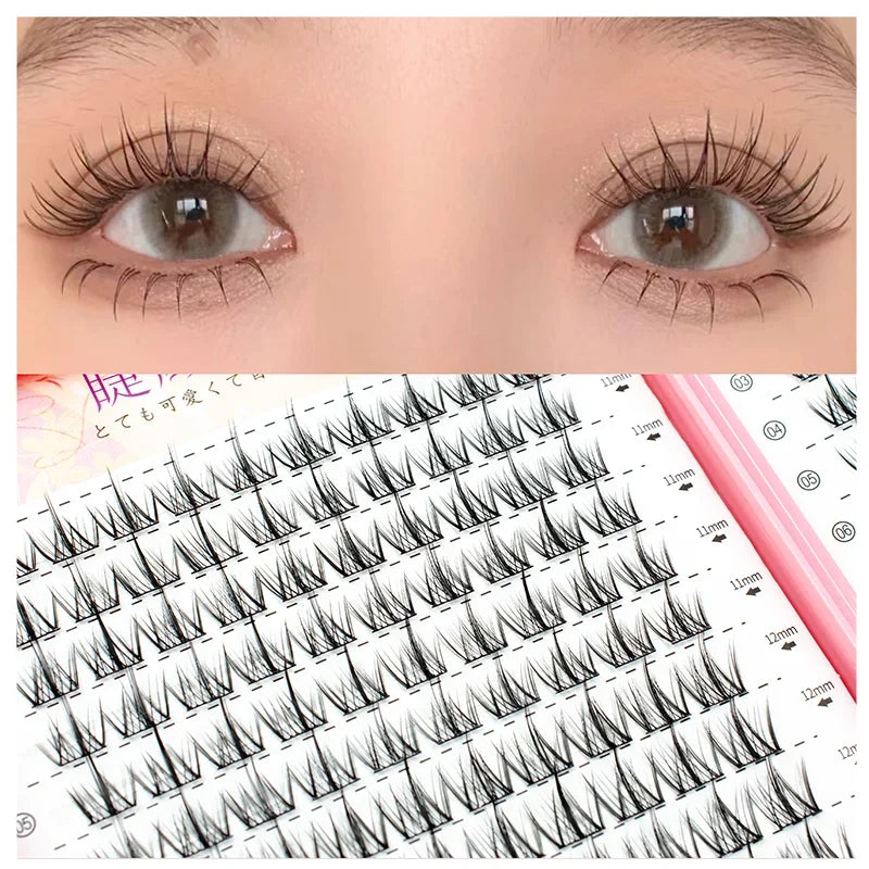 32 Rows Individual Eyelash Extensions – Professional Cluster Lashes for Grafting, Large Capacity by Flowerknow