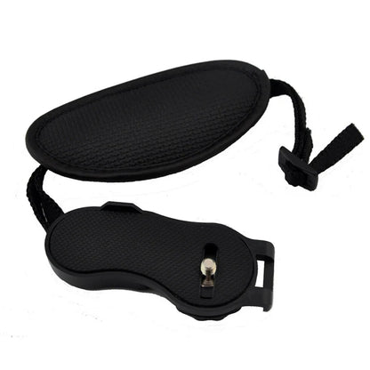 PU Leather Camera Wrist Strap — Hand Grip for DSLR Cameras, Compatible with Nikon & Canon, High-Quality Black