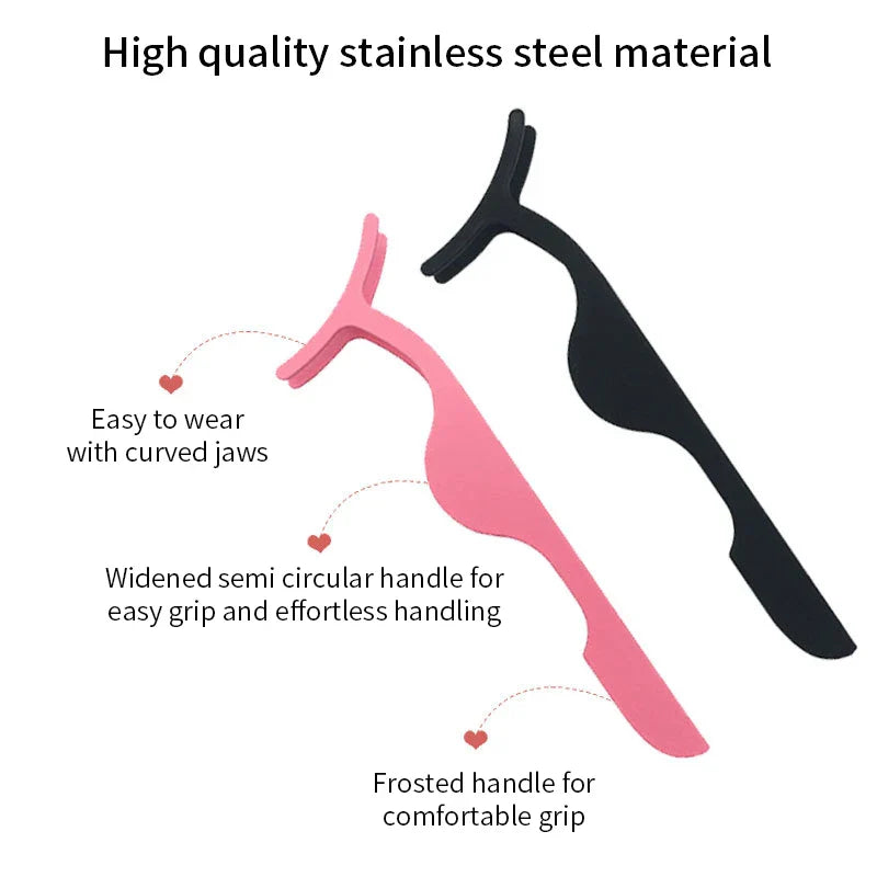 False Eyelash Applicator Tweezer – Professional Makeup Tool for Easy Mink Lash Application & Curling