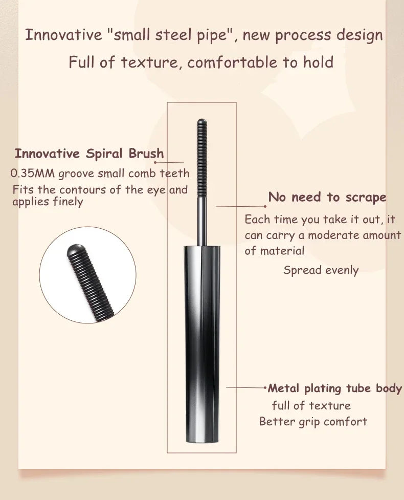 Judydoll Lash Lengthening Waterproof Mascara – Curling, Thick, Non-Smudge, Quick-Dry, Long-Lasting Eye Makeup Cosmetics