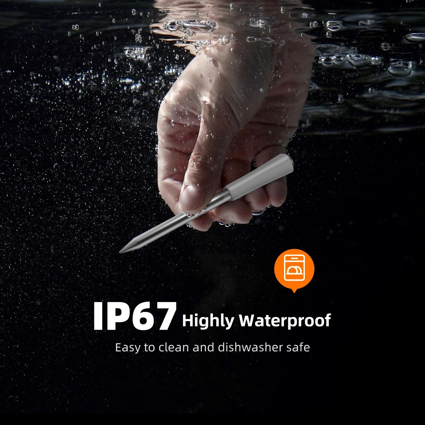 INKBIRD INT-11I-B Mini Wireless Meat Thermometer — Bluetooth 5.4, 1000ft Range, 1s Response, IP67, 26 Presets with LED Display for BBQ & Grill