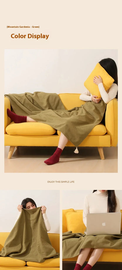 USB Electric Wearable Heated Blanket – Washable Warmer with 3 Adjustable Temperature Levels for Women