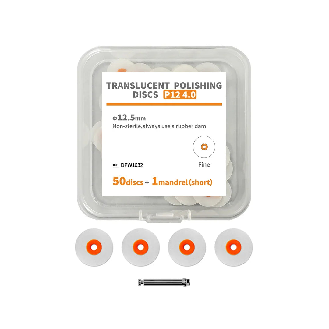 Dental Polishing Disc Kit - 40/50pcs Finishing & Refining Discs with Mandrel for Composite Restoration