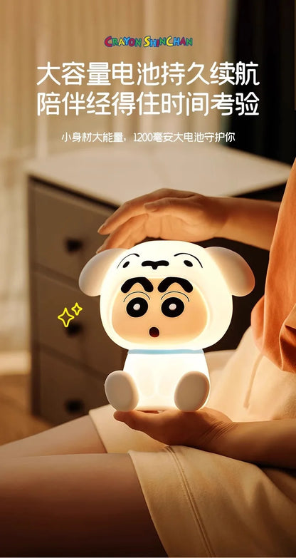 Crayon Shin-Chan Night Light – Soft Eye-Protecting LED Bedside Lamp USB Rechargeable Anime Gift