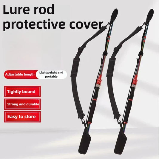 Adjustable Fishing Rod Storage Bag — Portable Shoulder Belt Protector for Reel and Rod, 1-Piece Fishing Accessory