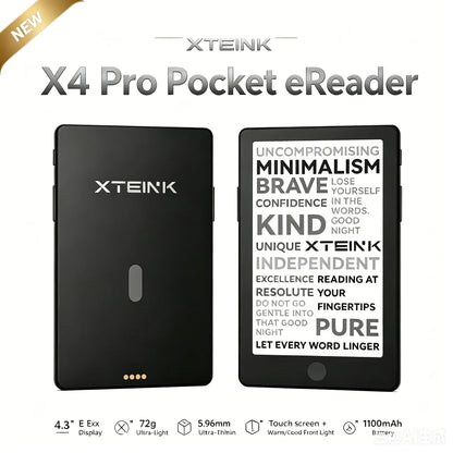 XTEINK X4Pro E-Reader - 3.7-Inch Portable E-Ink Reader with 16GB Storage & High-Resolution Display
